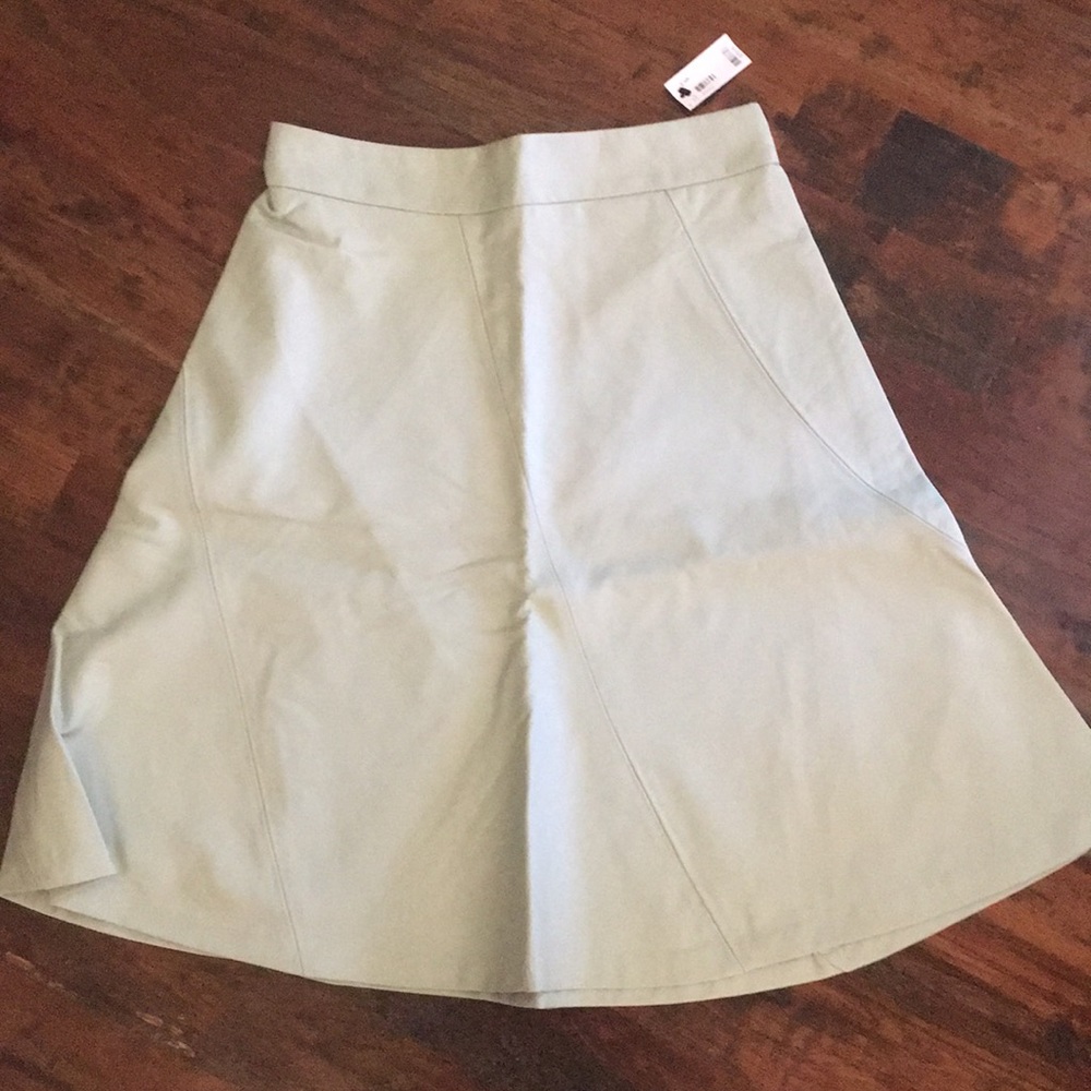 Light green leather skirt NWT